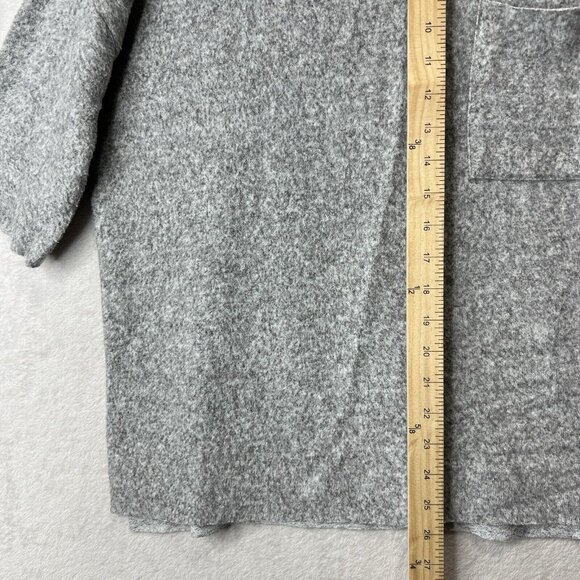 Zara Top Women’s Small Oversized Cozy Soft Pocket Tee In Gray (flaw) - Picture 10 of 11